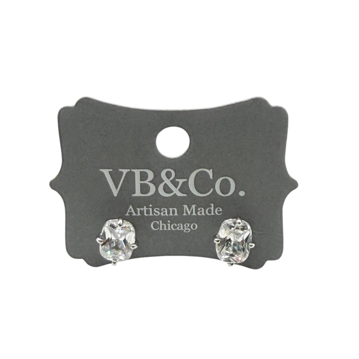 VB & Co CZ crystal stud earrings