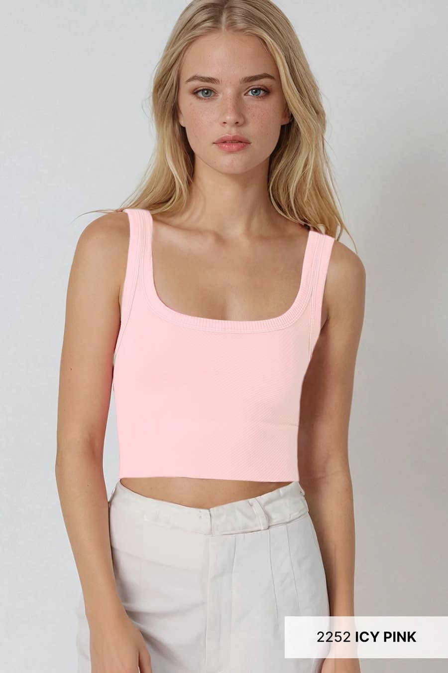 Niki Biki Chevron Ribbed Crop Top