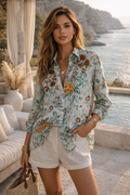 NU VINTAGE Solea Coastal Bloom Shirt