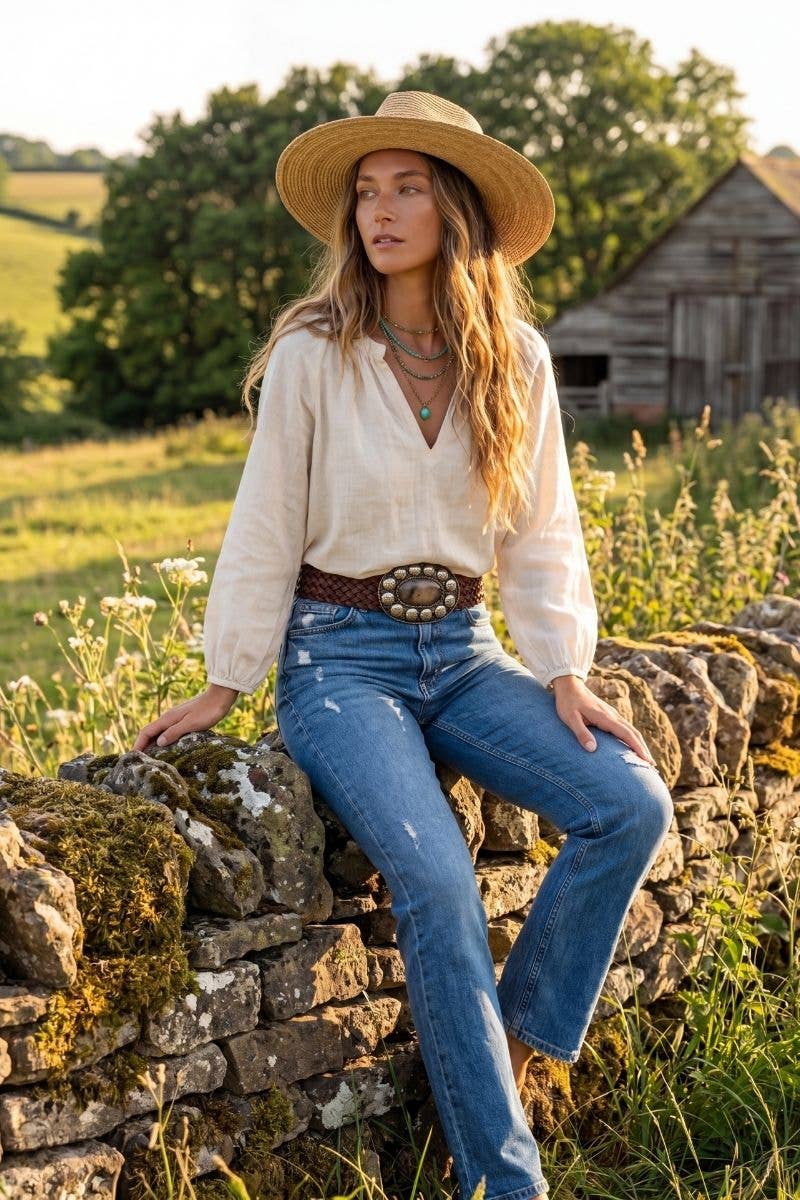 Lula Natura WIDE EXTENDED BROWN LEATHER BELT MARTE v