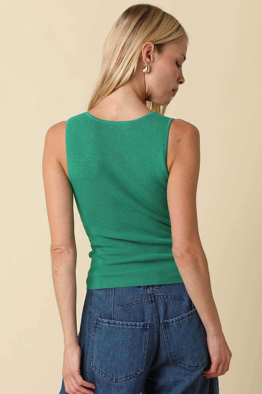 Coco Notch Neck Ribbed Tank