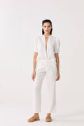 LANHTROPY Athina Linen Shirt - White
