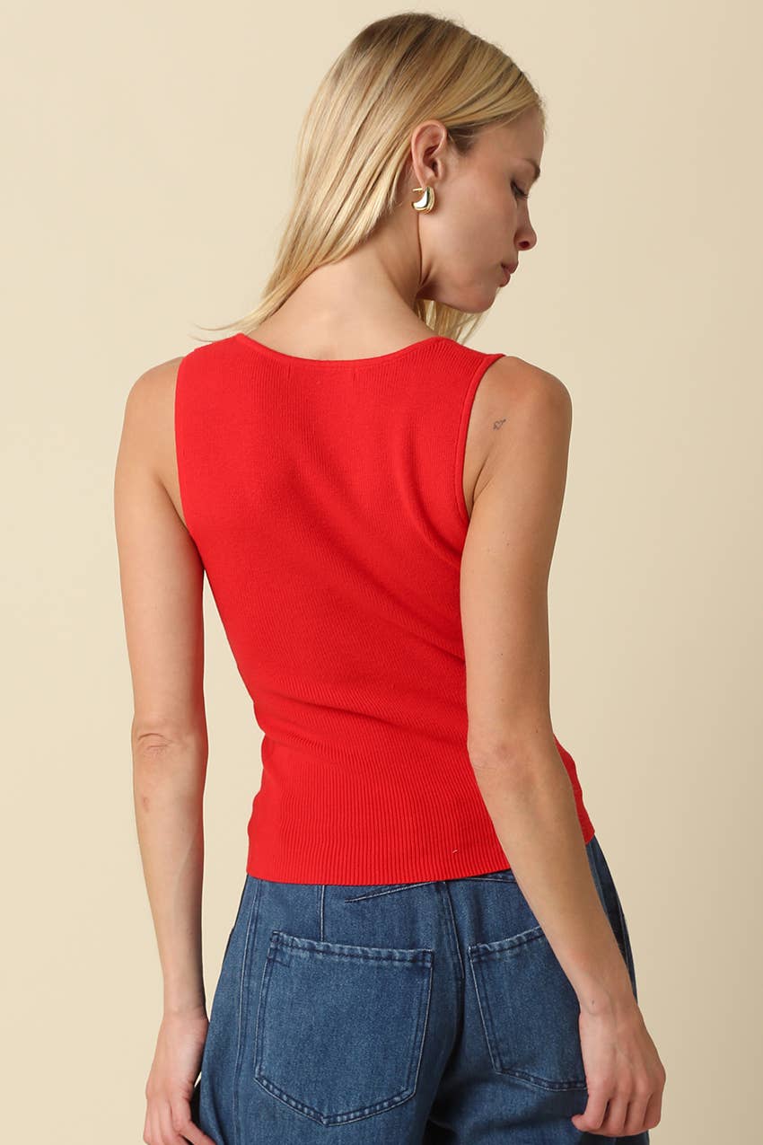 Coco Notch Neck Ribbed Tank