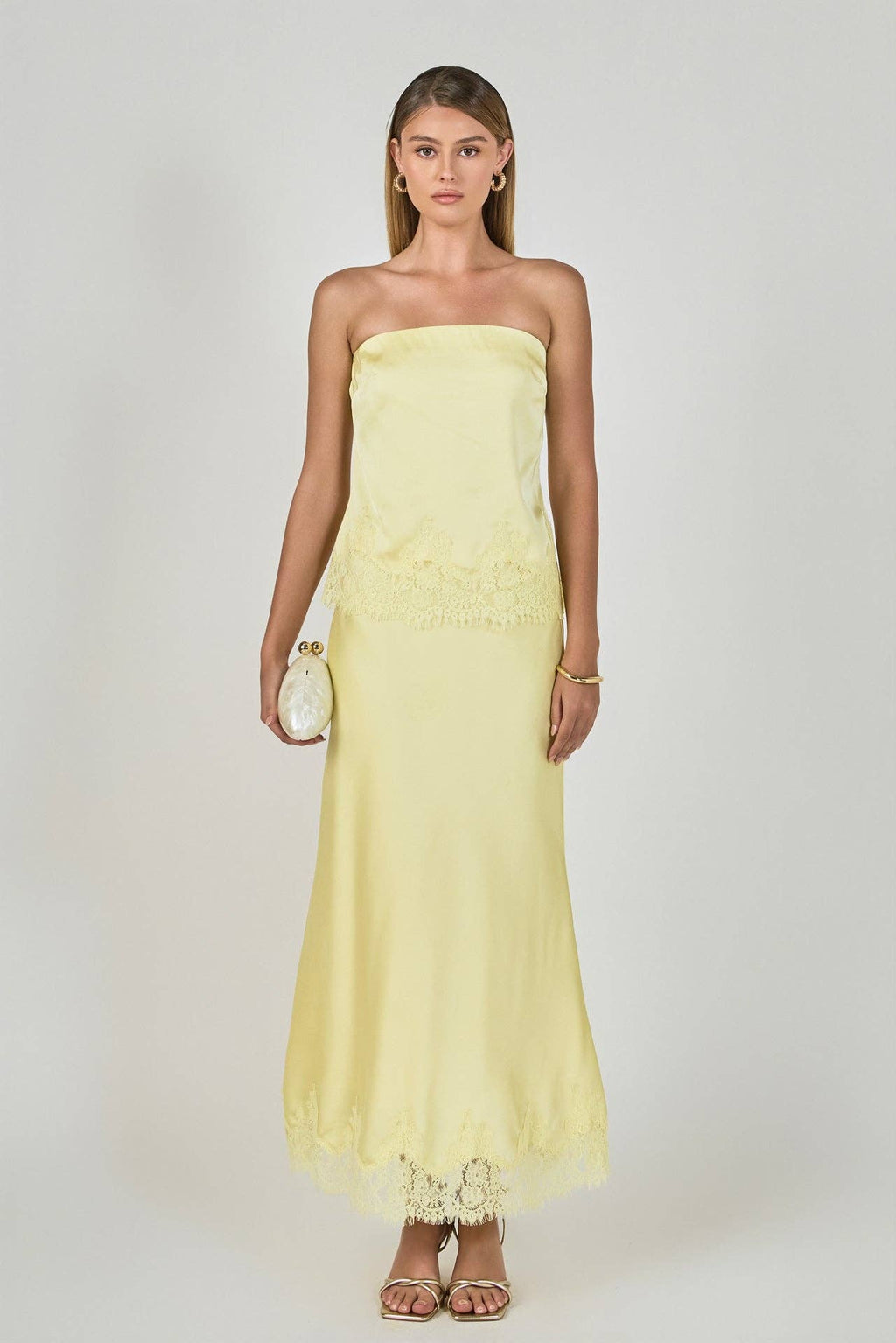 Strapless Lace Top