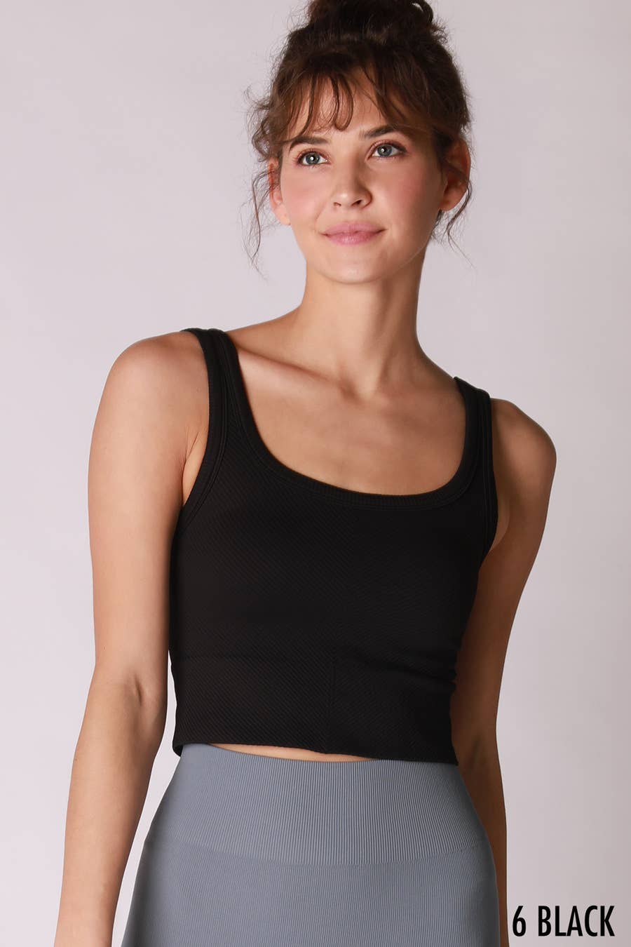 Niki Biki Chevron Ribbed Crop Top