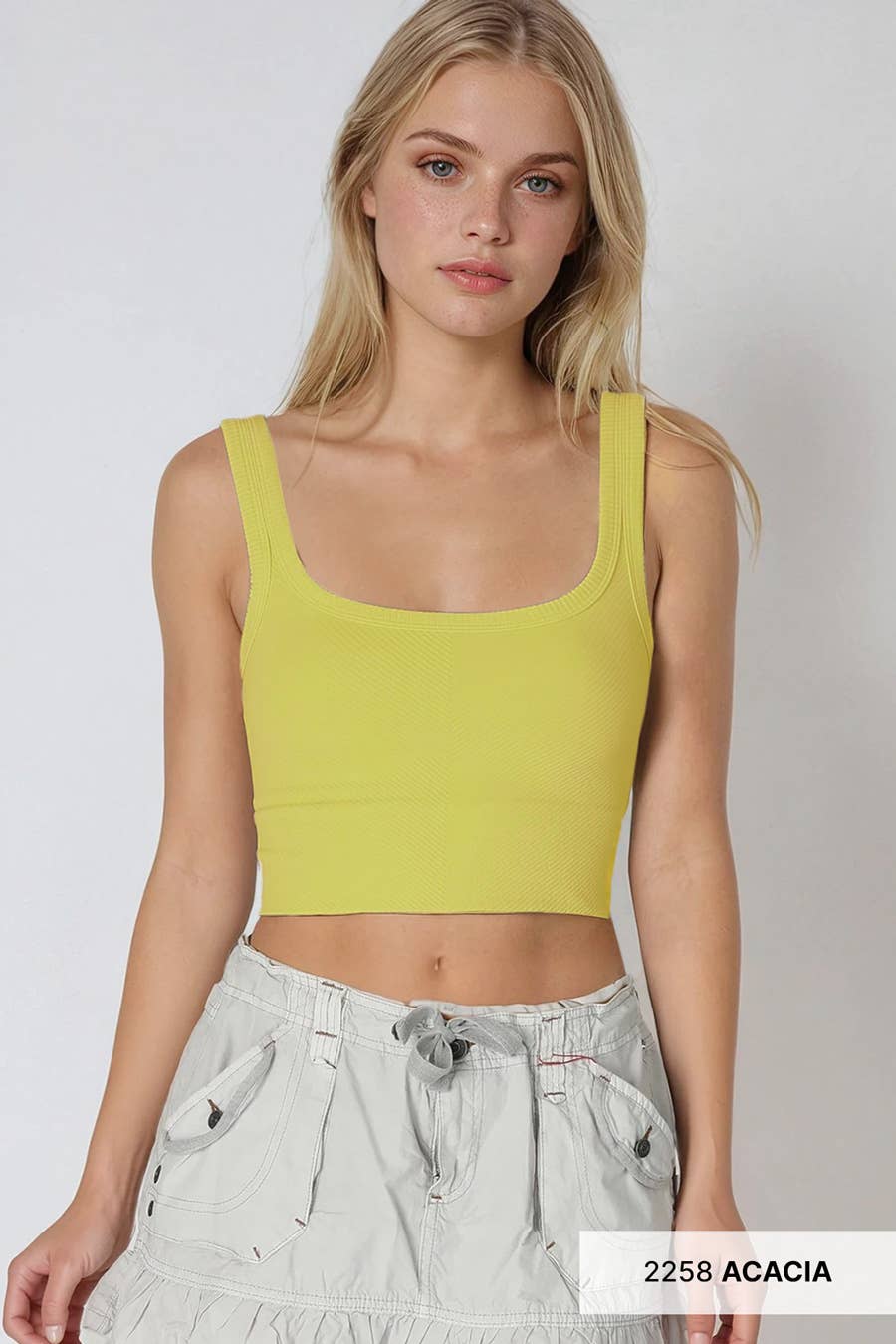 Niki Biki Chevron Ribbed Crop Top