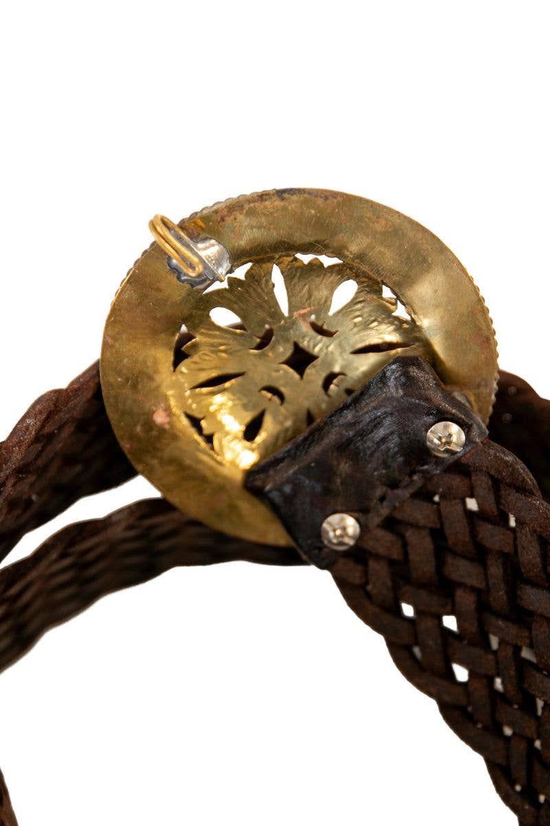 Lula Narura Dark Brown Wide Leather Belt v