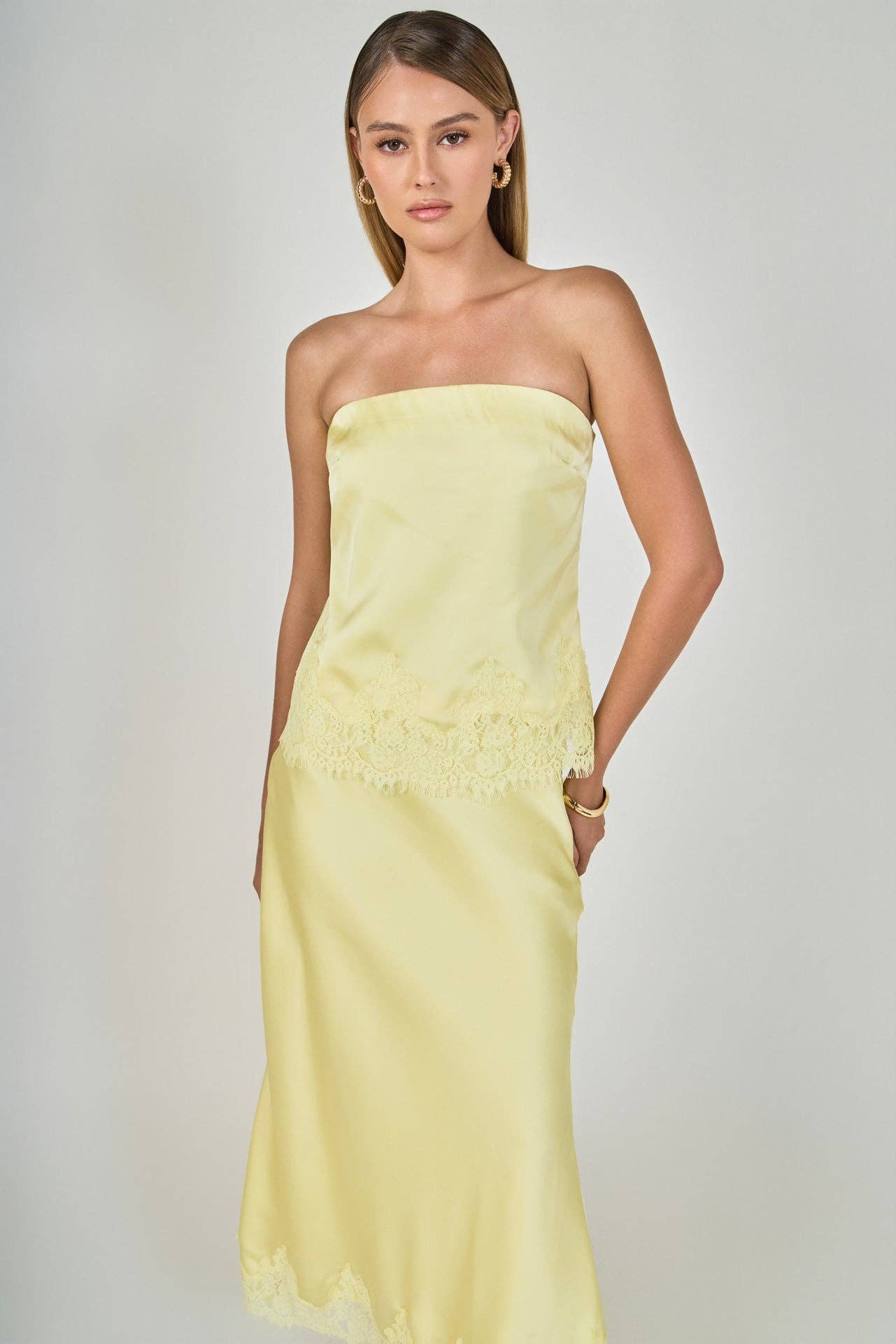 Strapless Lace Top