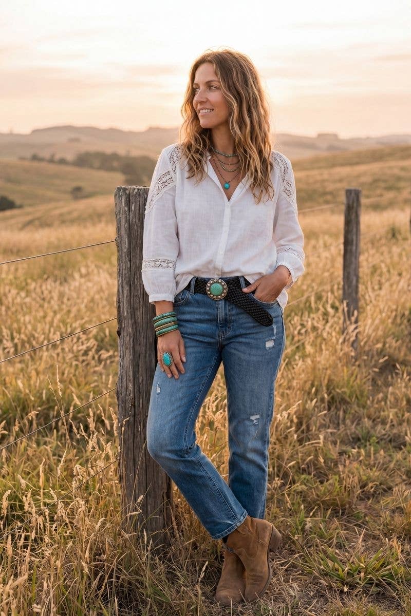Lula Natura WIDE BLACK LEATHER BELT SATURN v