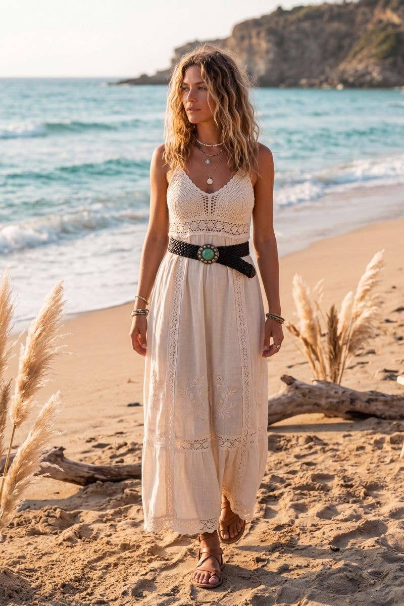 Lula Natura WIDE BLACK LEATHER BELT SATURN v